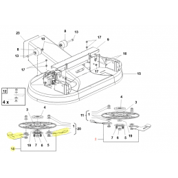 Kit 2 straight blades Gianni Ferrari / Bieffebi 92101170000 - BIEFFEBI - Mower blade - Garden Business 