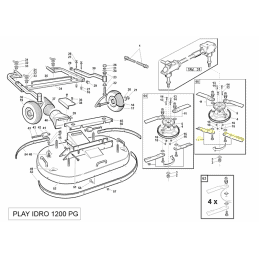 Kit de 2 cuchillas inferiores izquierdas, Gianni Ferrari / Bieffebi 95220130000