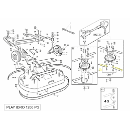Kit de 2 lames gauches inférieures, Gianni Ferrari / Bieffebi  95220130000 - BIEFFEBI - Lame de tondeuse - Jardin Affaires