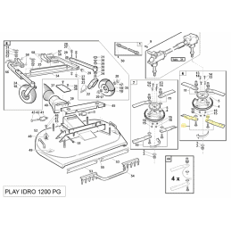 Kit de 2 lames gauches inférieures, Gianni Ferrari / Bieffebi  95220130000 - BIEFFEBI - Lame de tondeuse - Jardin Affaires