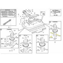 Kit de 2 lames gauches inférieures, Gianni Ferrari / Bieffebi  95220130000 - BIEFFEBI - Lame de tondeuse - Jardin Affaires
