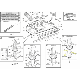 Kit de 2 cuchillas inferior izquierda, Gianni Ferrari / Bieffebi 95220130000 - BIEFFEBI - Cuchillas para cortacésped - Garden Bu