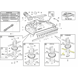 Kit de 2 lames gauches inférieures, Gianni Ferrari / Bieffebi  95220130000 - BIEFFEBI - Lame de tondeuse - Jardin Affaires