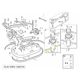 Kit de 2 lames droites inférieures, Gianni Ferrari / Bieffebi   95220140000