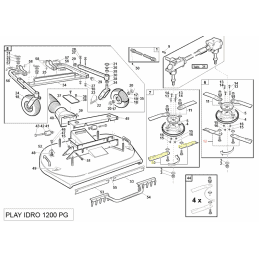 Kit de 2 lames droites inférieures, Gianni Ferrari / Bieffebi   95220140000 - BIEFFEBI - Lame de tondeuse - Jardin Affaires 