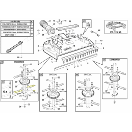 Kit de 2 lames droites inférieures, Gianni Ferrari / Bieffebi   95220140000 - BIEFFEBI - Lame de tondeuse - Jardin Affaires 