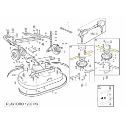 Kit de 2 lames plates supérieures, Gianni Ferrari / Bieffebi 95220150000 - BIEFFEBI - Lame de tondeuse - Jardin Affaires