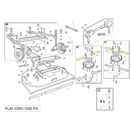 Kit de 2 lames plates supérieures, Gianni Ferrari / Bieffebi 95220150000 - BIEFFEBI - Lame de tondeuse - Jardin Affaires 