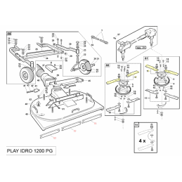 Kit de 2 lames plates supérieures, Gianni Ferrari / Bieffebi 95220150000 - BIEFFEBI - Lame de tondeuse - Jardin Affaires