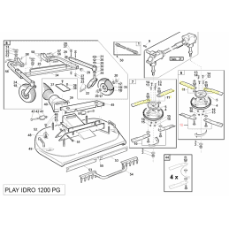 Kit de 2 lames plates supérieures, Gianni Ferrari / Bieffebi 95220150000 - BIEFFEBI - Lame de tondeuse - Jardin Affaires 