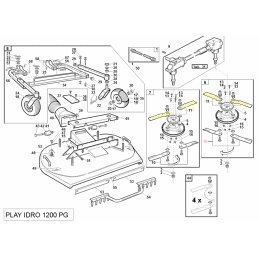 Kit de 2 lames plates supérieures, Gianni Ferrari / Bieffebi 95220150000 - BIEFFEBI - Lame de tondeuse - Jardin Affaires
