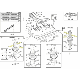 Kit de 2 lâminas planas superiores, Gianni Ferrari / Bieffebi 95220150000 - BIEFFEBI - Lâmina cortadora - Garden Business 