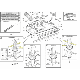 Kit de 2 lâminas planas superiores, Gianni Ferrari / Bieffebi 95220150000 - BIEFFEBI - Lâmina cortadora - Garden Business 