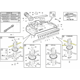 Kit de 2 lames plates supérieures, Gianni Ferrari / Bieffebi 95220150000 - BIEFFEBI - Lame de tondeuse - Jardin Affaires