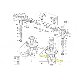 Kit de 2 lames gauches, Gianni Ferrari / Bieffebi 95532250000 - BIEFFEBI - Lame de tondeuse - Jardin Affaires 