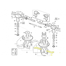 Kit de 2 lames gauches, Gianni Ferrari / Bieffebi 95532250000 - BIEFFEBI - Lame de tondeuse - Jardin Affaires