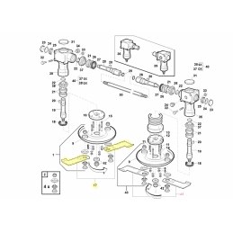 Kit de 2 lames droites, Gianni Ferrari / Bieffebi 95532260000 - BIEFFEBI - Lame de tondeuse - Jardin Affaires 