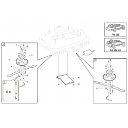 Kit 4 boulons pour porte-couteau, Gianni Ferrari / Bieffebi - BIEFFEBI - Couteau - Jardin Affaires