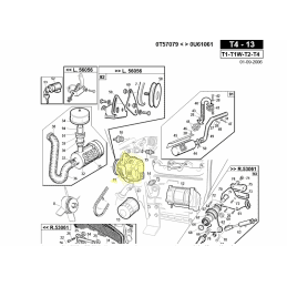 Alternador Denso 100211-1670 para motor Kubota, ref. Gianni Ferrari 00.55.01.0550 - GIANNI FERRARI - Peças de reposição e conso 