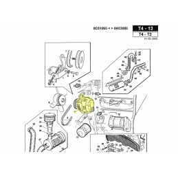 Alternateur Denso 100211-1670 pour moteur Kubota, réf. Gianni Ferrari 00.55.01.0550 - GIANNI FERRARI - Pièces détachées & conso 