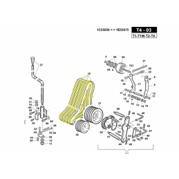 Correia de turbina, embreagem Gianni Ferrari 00.17.01.1450 - GIANNI FERRARI - Cinto original - Garden Business 