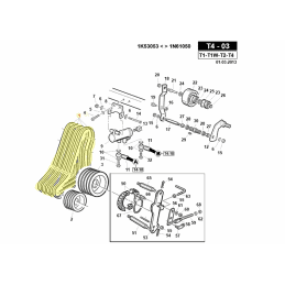 Correia de turbina, embreagem Gianni Ferrari 00.17.01.1450 - GIANNI FERRARI - Cinto original - Garden Business 