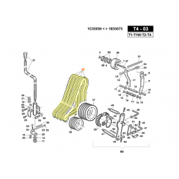 Cinghia turbina, frizione Gianni Ferrari 00.17.01.1450 - GIANNI FERRARI - Cinghia originale - Garden Business 