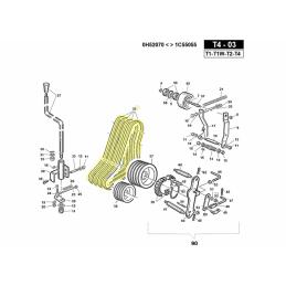 Correia de turbina, embreagem Gianni Ferrari 00.17.01.1450 - GIANNI FERRARI - Cinto original - Garden Business 