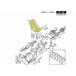 Courroie de turbine, embrayage Gianni Ferrari 00.17.01.1450 - GIANNI FERRARI - Courroie d'origine - Jardin Affaires 