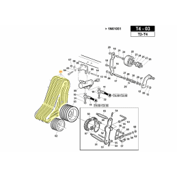 Correia de turbina, embreagem Gianni Ferrari 00.17.01.1450 - GIANNI FERRARI - Cinto original - Garden Business 