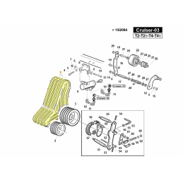 Correia de turbina, embreagem Gianni Ferrari 00.17.01.1450 - GIANNI FERRARI - Cinto original - Garden Business 