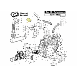 Filtre à huile moteur Kubota (OEM W21ESO1600), Gianni Ferrari 00.32.03.0050 - GIANNI FERRARI - Filtre à huile - Jardin Affaires 