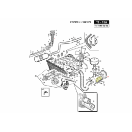 Filtre à air pour moteur Lombardini LDW1003-1404, réf. Gianni Ferrari 00.32.04.0012 - GIANNI FERRARI - Filtre à air - Jardin Aff