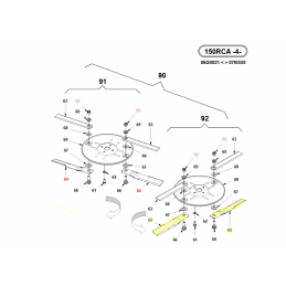 Couteau ventilé gauche Gianni Ferrari 01.33.01.0110 - GIANNI FERRARI - Lame de tondeuse - Jardin Affaires 