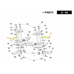 Couteau contrecoudé supérieur pour tondeuse Gianni Ferrari 01.33.01.0200