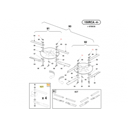 Kit de vis pour lame Gianni Ferrari 01.90.00.0150 - GIANNI FERRARI - Lame de tondeuse - Jardin Affaires 