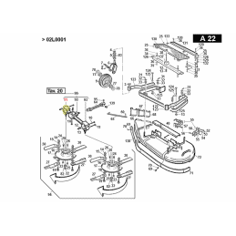 Boitier de renvoi d'angle côté droit Gianni Ferrari 01.90.00.0283 - GIANNI FERRARI - Pièces détachées & conso - Jardin Affaires 