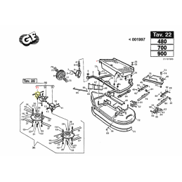 Boitier de renvoi d'angle côté droit Gianni Ferrari 01.90.00.0283 - GIANNI FERRARI - Pièces détachées & conso - Jardin Affaires 