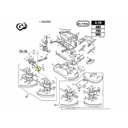 Boitier de renvoi d'angle côté gauche Gianni Ferrari 01.90.00.0284 - GIANNI FERRARI - Pièces détachées & conso - Jardin Affaires