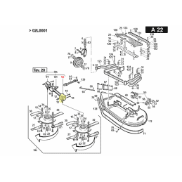 Boitier de renvoi d'angle côté gauche Gianni Ferrari 01.90.00.0284 - GIANNI FERRARI - Pièces détachées & conso - Jardin Affaires