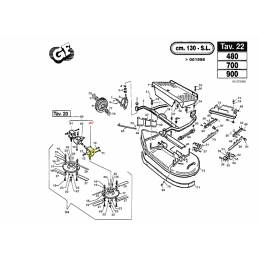 Linkes Eckgetriebe Gianni Ferrari 01.90.00.0284 - GIANNI FERRARI - Ersatzteile & Zubehör - Jardinaffaires