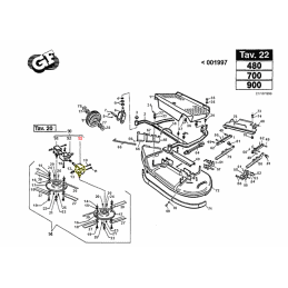 Boitier de renvoi d'angle côté gauche Gianni Ferrari 01.90.00.0284 - GIANNI FERRARI - Renvoi d'angle - Jardin Affaires