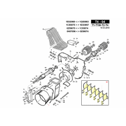Kit de lâminas de turbina + parafusos, Gianni Ferrari 01.90.00.2060
