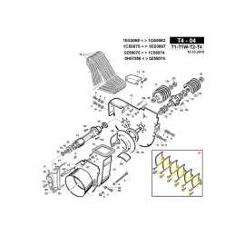 Kit pales de turbine + vis, Gianni Ferrari 01.90.00.2060