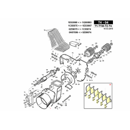 Kit lâmina de turbina + parafusos, Gianni Ferrari 01.90.00.2060 - GIANNI FERRARI - Porca e parafuso da lâmina - Garden Business 