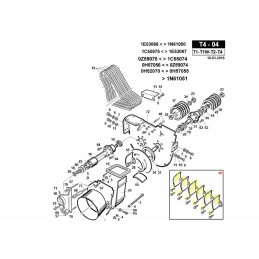Kit lâmina de turbina + parafusos, Gianni Ferrari 01.90.00.2060 - GIANNI FERRARI - Porca e parafuso da lâmina - Garden Business 