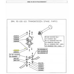 Clavette de fixation du support de lame Gyrobroyeur Del morino 40500005 - DEL MORINO - Clavette de fixation - Jardin Affaires