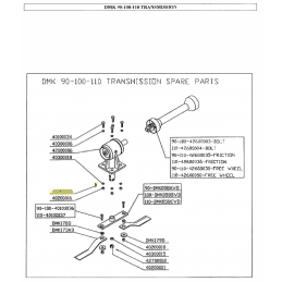 Clavette de fixation du support de lame Gyrobroyeur Del morino 40500005 - DEL MORINO - Pièces détachées & conso - Jardin Affaire