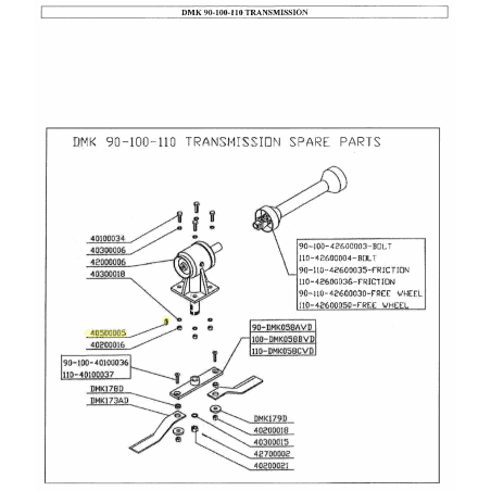 Clavette de fixation du support de lame Gyrobroyeur Del morino 40500005