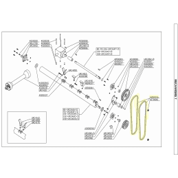 Courroie de transmission pour broyeur DEL MORINO 42800016 - DEL MORINO - Courroie tondeuse - Jardin Affaires
